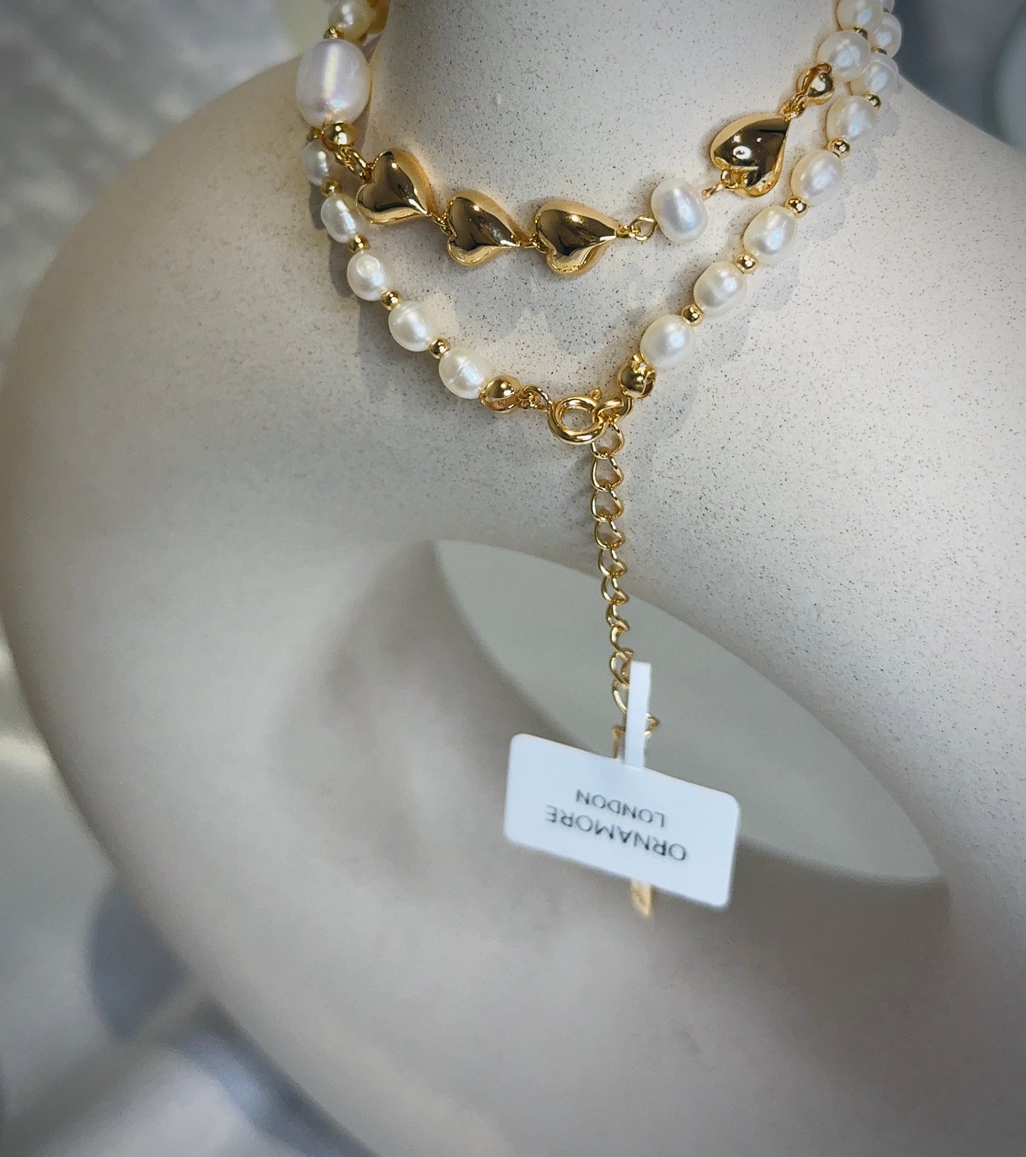 Heartline Pearl Necklace