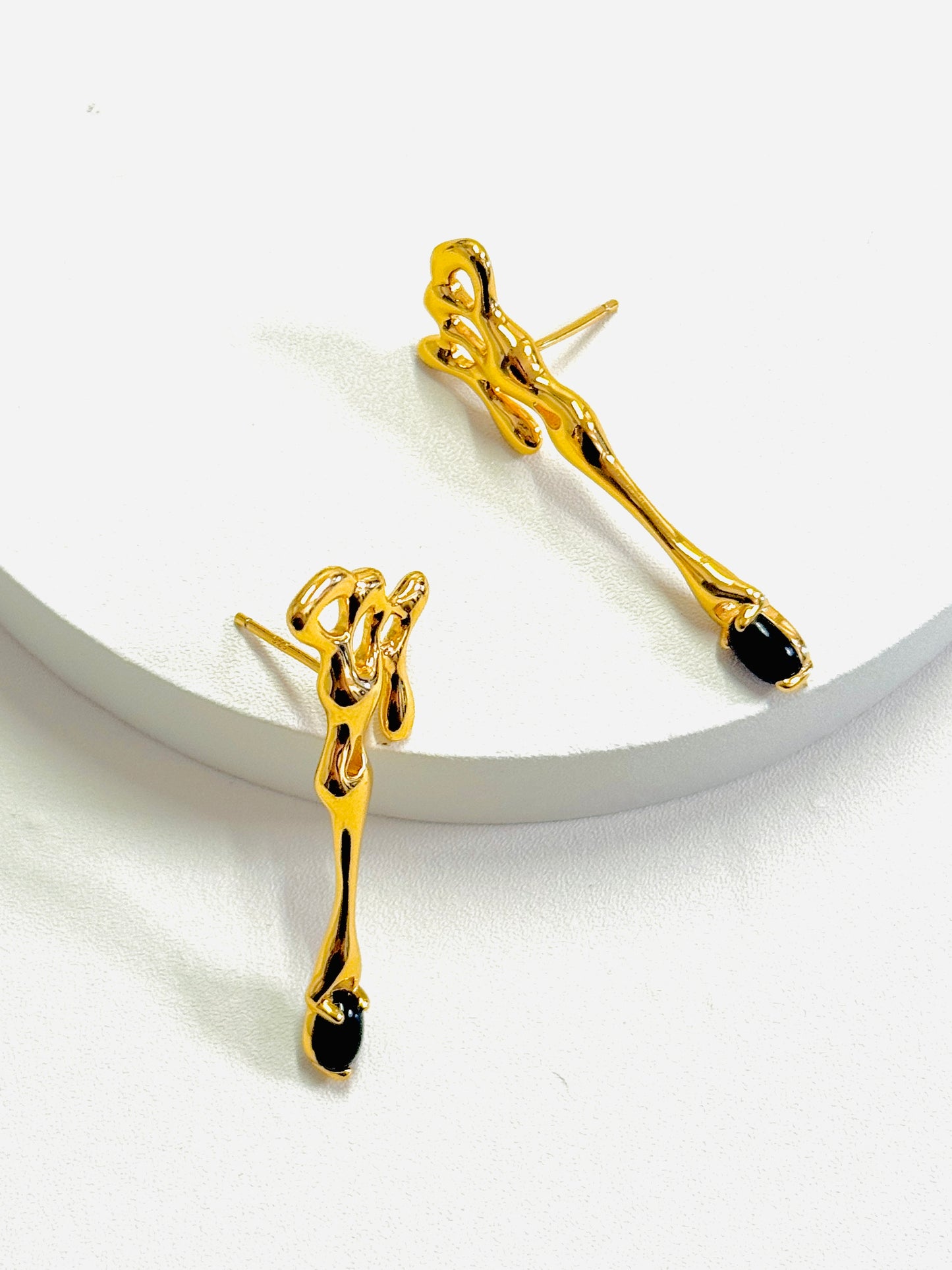 Obsidian Drip Earrings