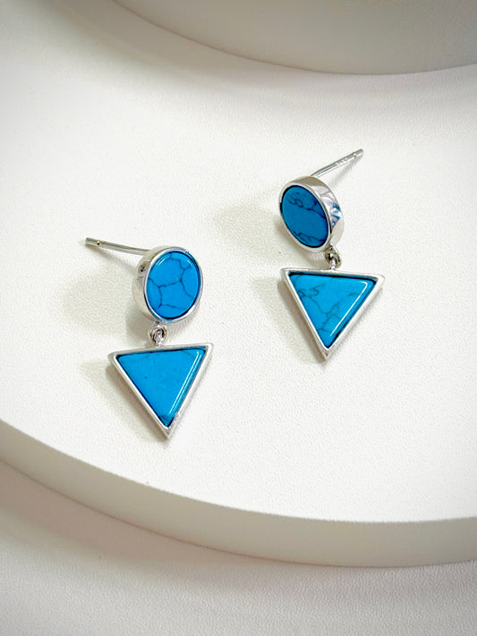 Azure Geometry Earrings