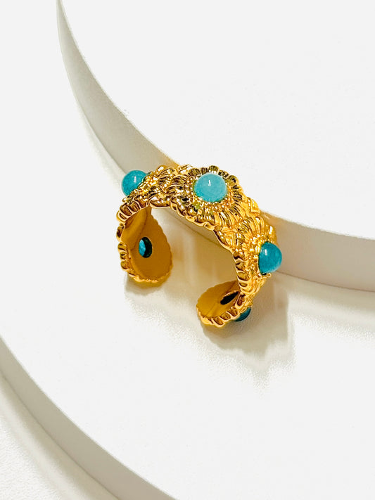Sculpted Brass Dome Ring