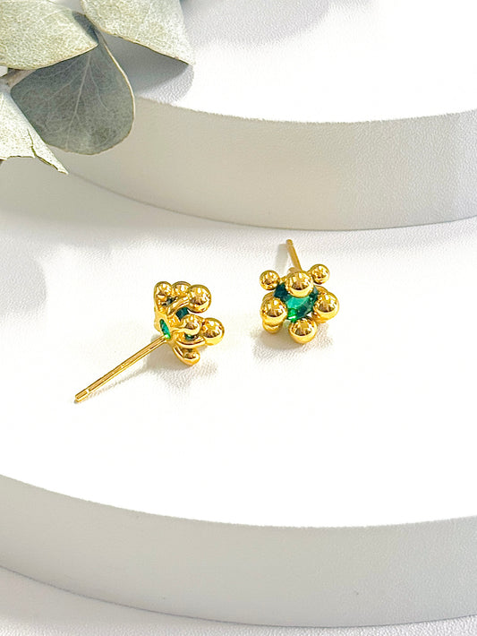 Emerald Bloom Studs