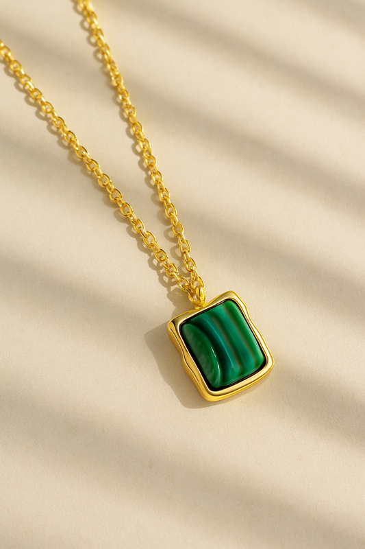 Malachite Charm Necklace
